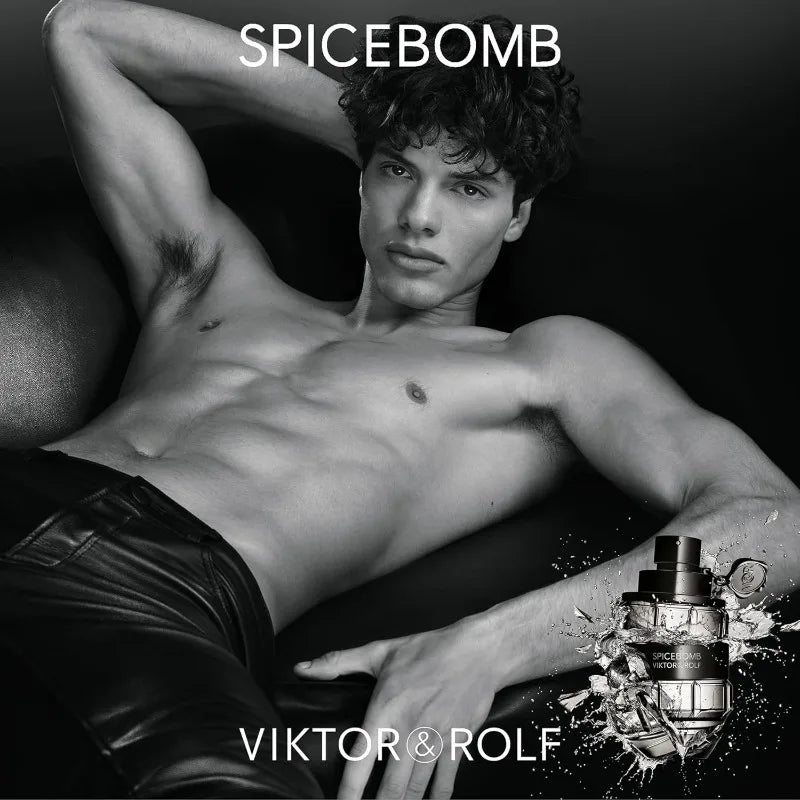 Viktor&Rolf Spicebomb Eau de Toilette Spray for Men Lasting Woody Spicy Pheromones Notes of Citrus Tobacco 90 ML Cologne Perfume