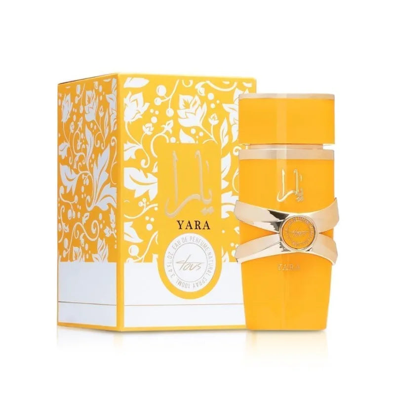 Lattafa Yara 4 Piece Set Feminine Tropical Fruity Floral Vanilla Eau de Parfum 3.4 Oz Premium Arabian Perfumes Lasting Fragrance