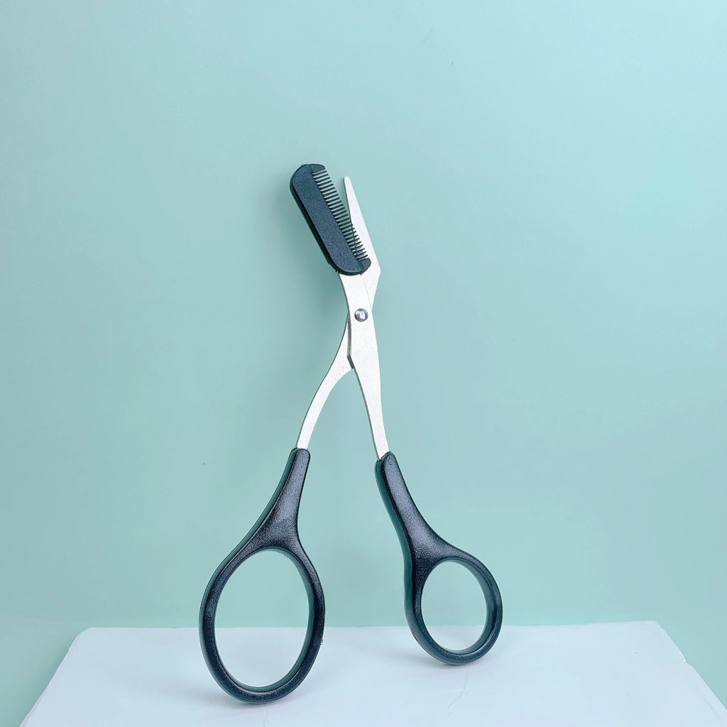 Eyebrow Razor Scissor  Stainless Steel Safe Anti-scratch Trimmer for Beginners Crescent Sharp Beauty Tool Multi-color