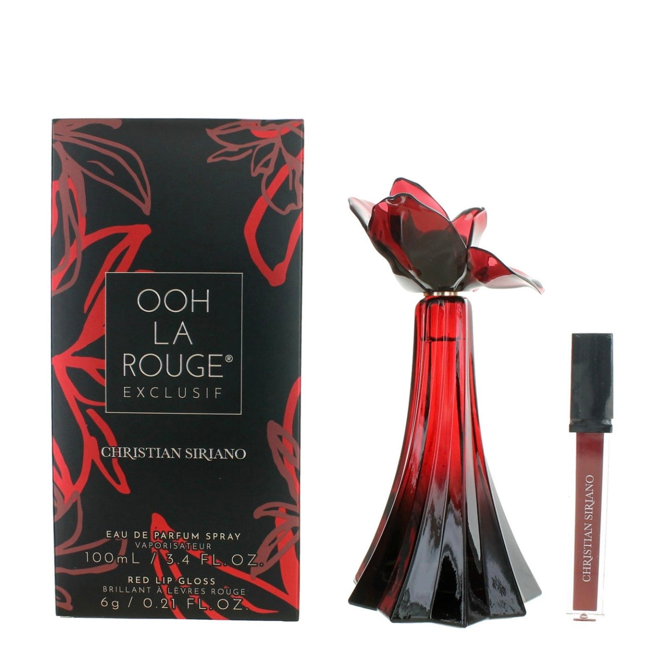 Ooh La Rouge Exclusif by Christian Siriano, 3.4oz EDP Spray women with Lip Gloss
