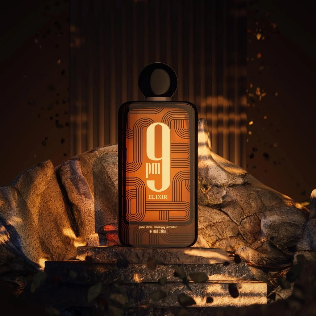 9PM Elixir Men's And Women's Number 9 Arab Dubai Is Immersed In Luxury, the Lasting Fragrance Of The New Perfume.