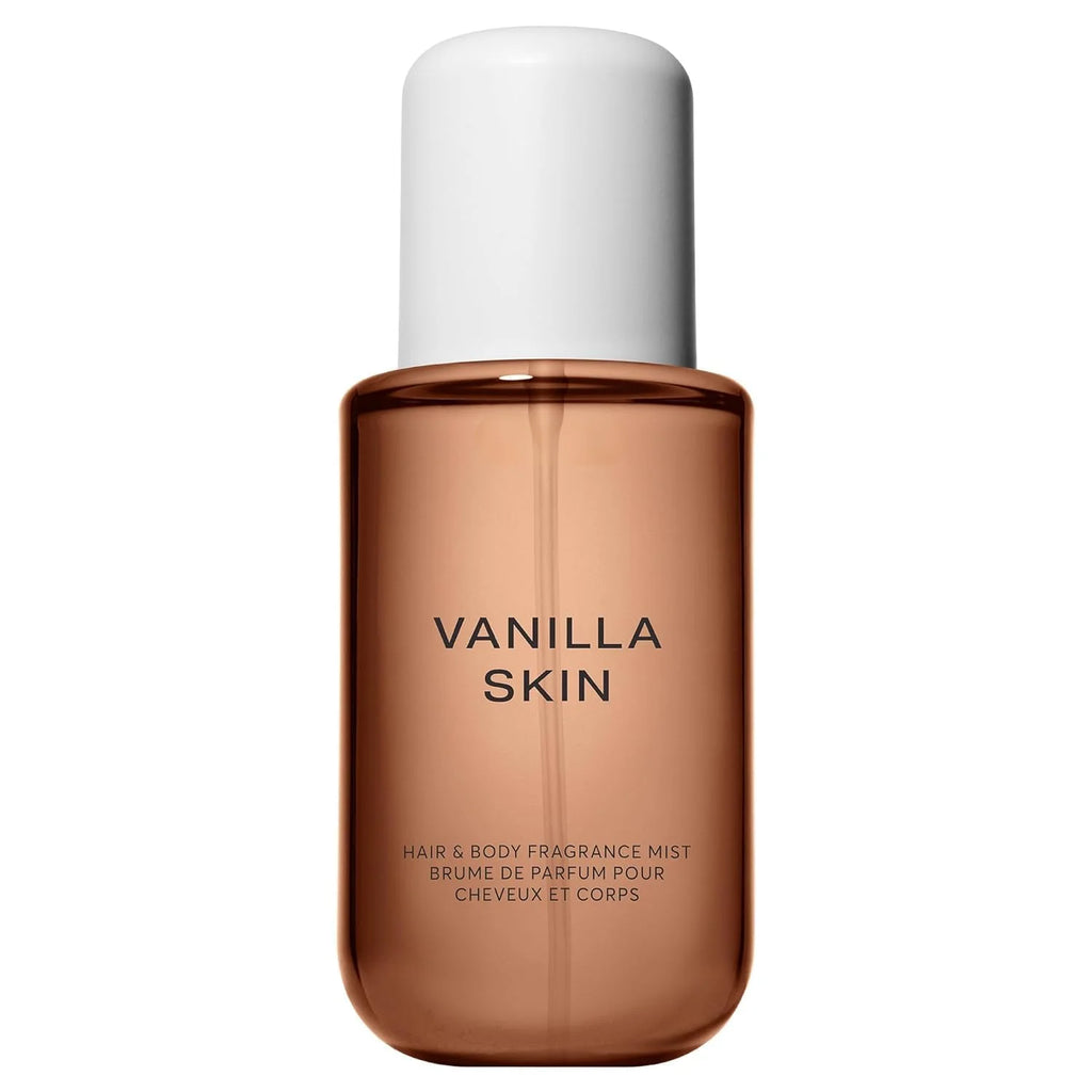 PHLUR Vanilla Skin Body Mist - Bruma de fragancia para cabello y cuerpo - Spray corporal de vainilla con pimienta rosa, madera d