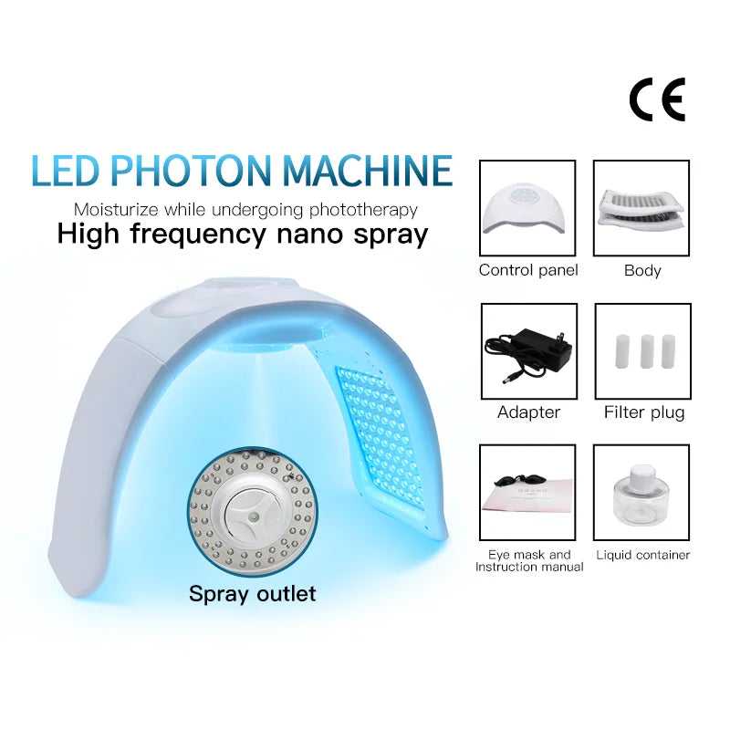 8 Colors LED Face Mask PDT Equipment SPA Facial Spray Device Skin Rejuvenation Light Facial Body Beauty Machines For Skin Care